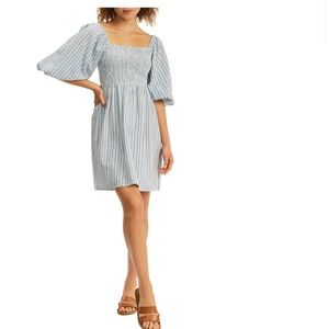 Billabong Smocked striped minidress